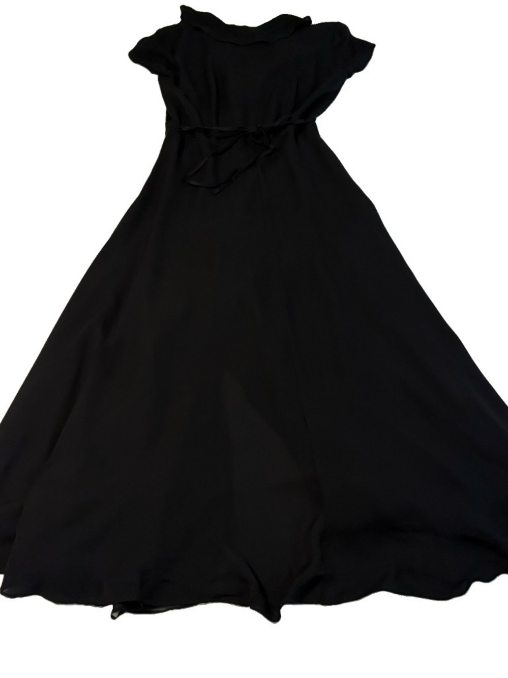 Vintage Lauren Ralph Lauren Silk Dress Black Size 4P - Picture 2 of 7